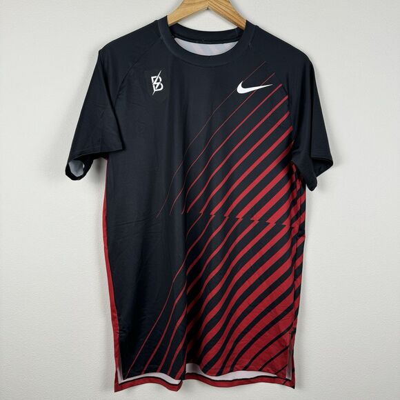 Nike Pro Elite Bowerman Track Club Warm-Up Shirt Black Red Size M New CW7675-010 - Picture 2 of 7